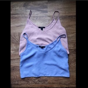 Two forever 21 crop tops